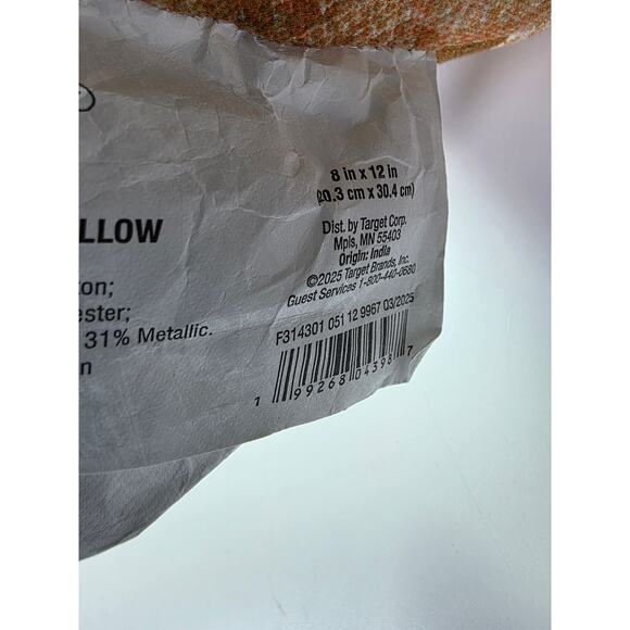 NEW John Derian Woodland Owl Sparkling Beaded Target 13"x 8" Plush Pillow NWT - Picture 9 of 10